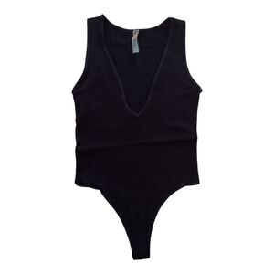 Mono B Ribbed V-Neck Tank Bodysuit S/M/L